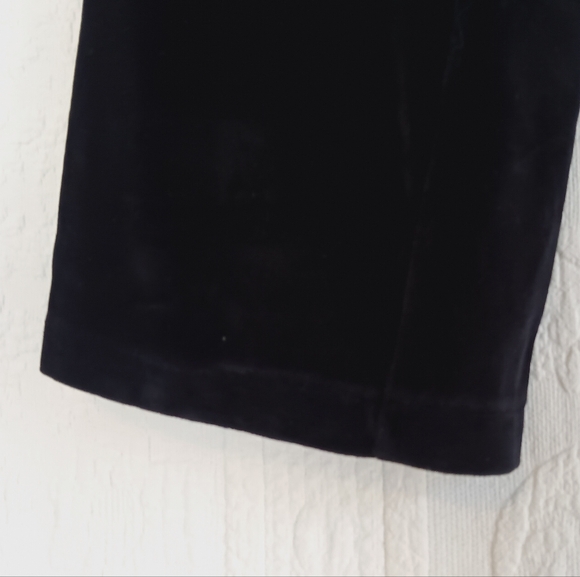 Talbots Black Velour Track Pants Y2k Soft Comfy Lounge wear Sweatpants EUC Cute - Picture 4 of 8